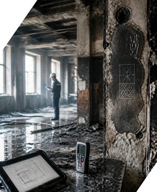Обследование зданий после пожара в Колпине от 15473 р. | ЭкспертизаРоссия
