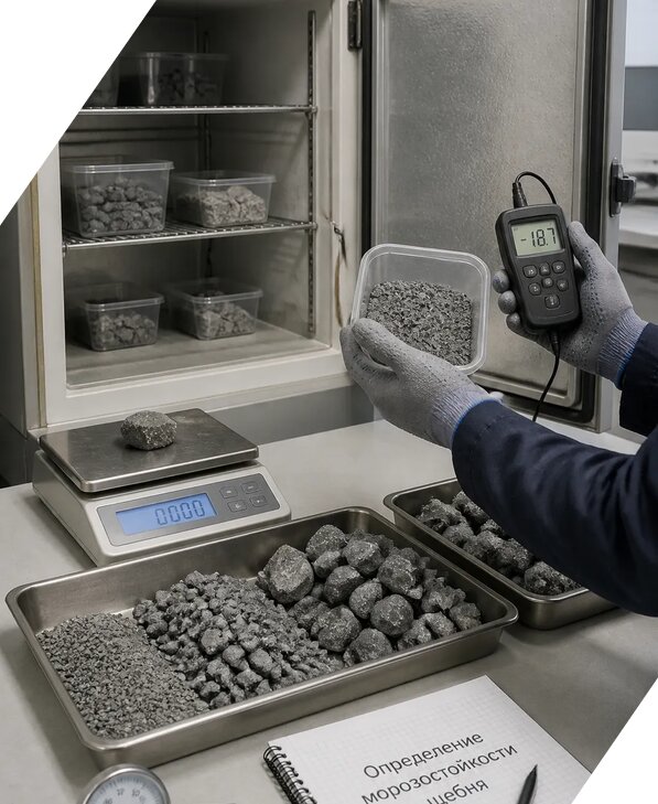Определение морозостойкости щебня в Колпине от 3610 р. | ЭкспертизаРоссия