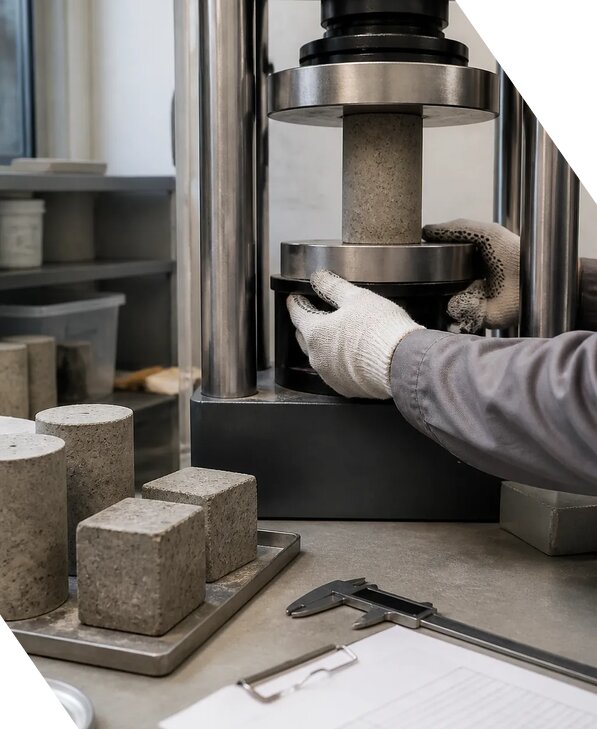 Лабораторное определение прочности цемента в Колпине