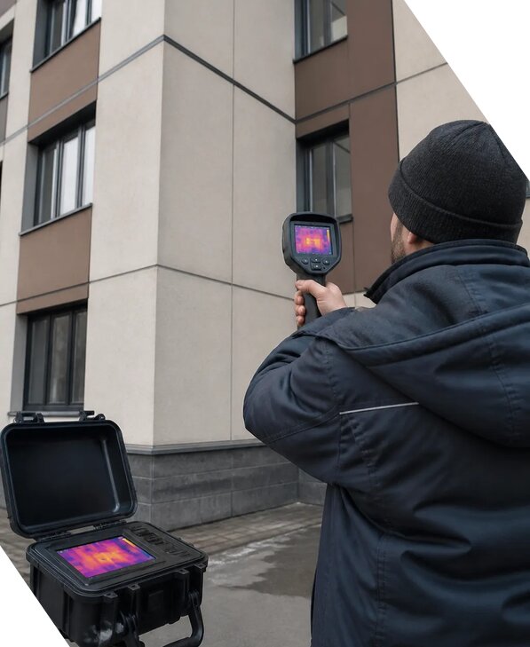 Тепловизионное обследование зданий и сооружений в Колпине