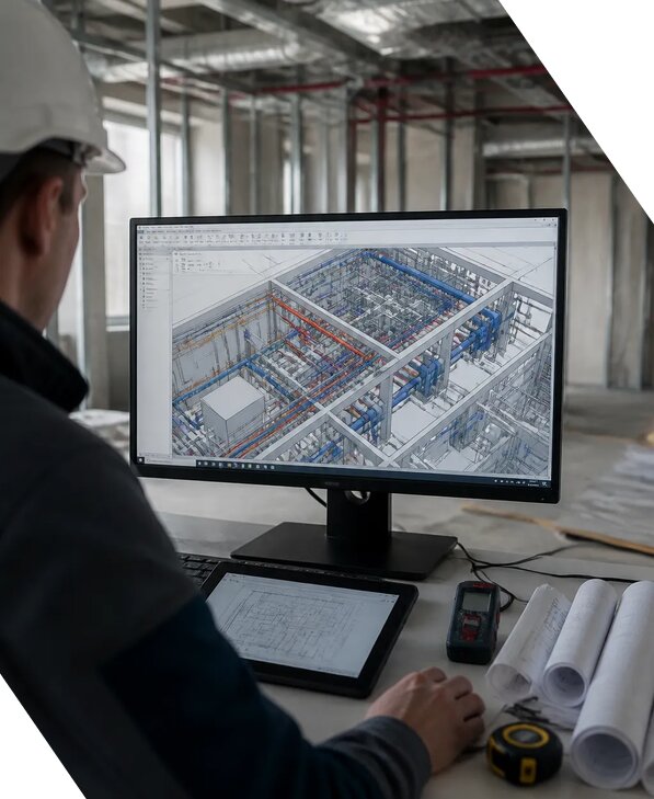 Создание BIM модели инженерных сетей для объектов в Колпине